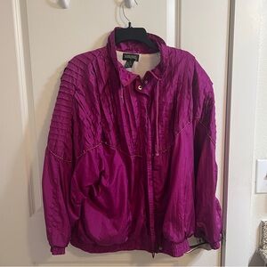 Vintage Fuschia Windbreaker 70s jacket